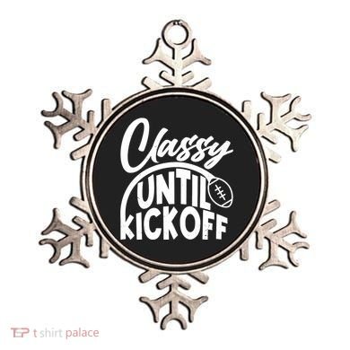 Funny Classy Until Kickoff Football Fan Ornament