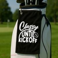Funny Classy Until Kickoff Football Fan Golf Towel thumb 2