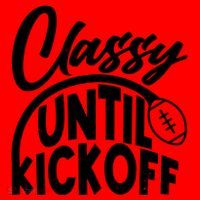 Funny Classy Until Kickoff Football Fan Santa Hat thumb 1