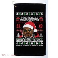 Funny Cute Ugly Christmas Sweater Xmas Golf Towel thumb 0