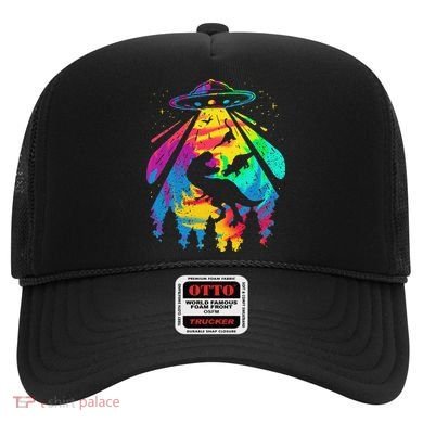 Funny Colorful Ufo Alien Trex Dinosaurs Abduction Hat