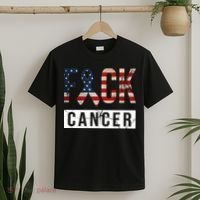 F*ck Cancer USA American Flag Ribbon T-Shirt thumb 2