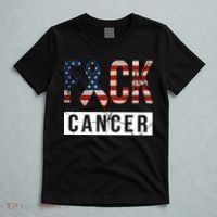 F*ck Cancer USA American Flag Ribbon T-Shirt thumb 5