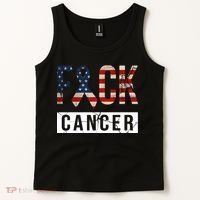 F*ck Cancer USA American Flag Ribbon Tank Top thumb 2