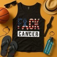 F*ck Cancer USA American Flag Ribbon Tank Top thumb 4