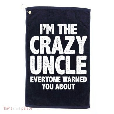 Funny Crazy Uncle Golf Towel