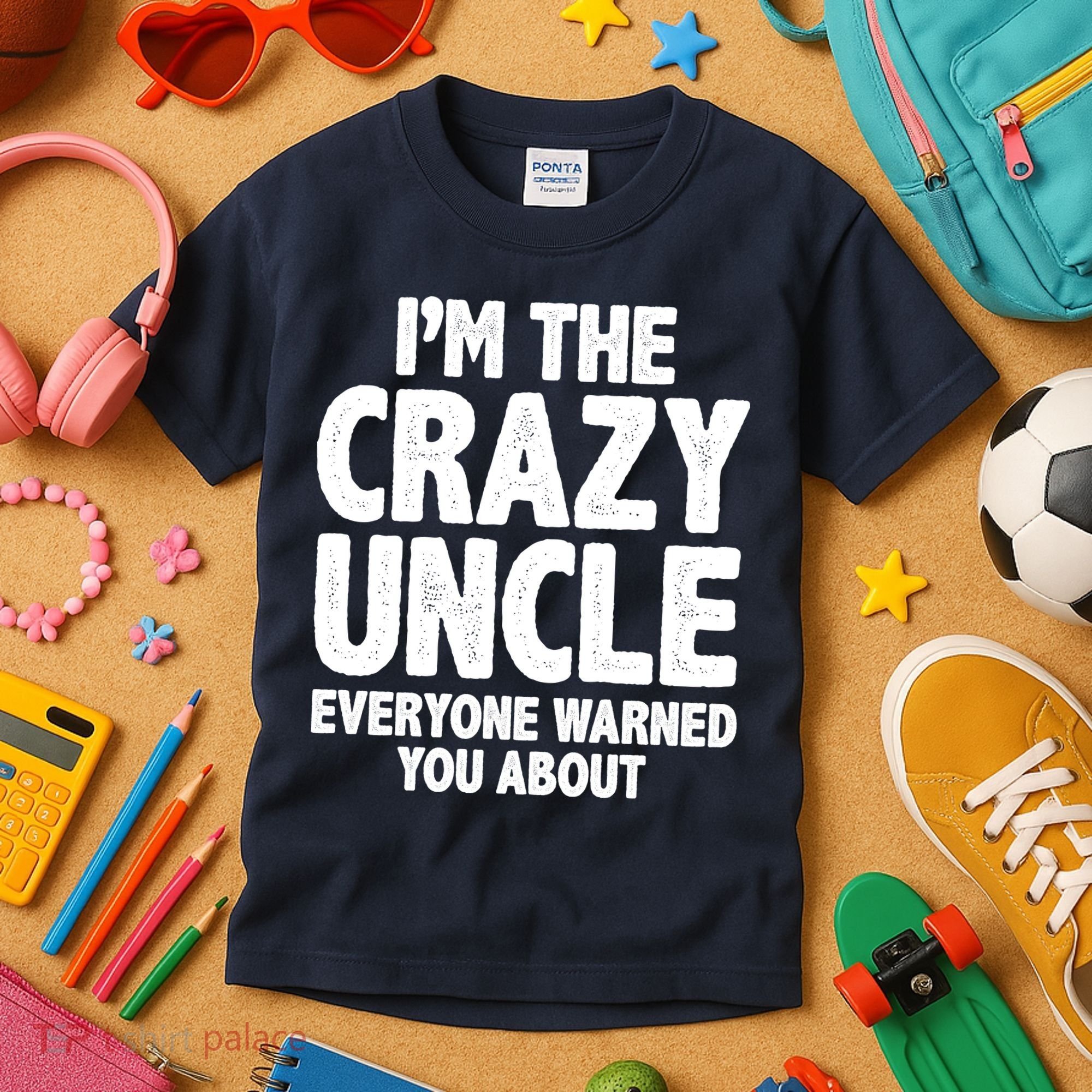 Funny Crazy Uncle Kids T-Shirt