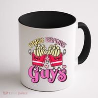 Funny Cute Valentines Day Fries Before Guys Coffee Mug thumb 1