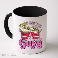 Funny Cute Valentines Day Fries Before Guys Coffee Mug thumb 0
