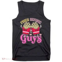 Funny Cute Valentines Day Fries Before Guys Tank Top thumb 0