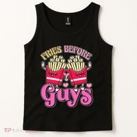 Funny Cute Valentines Day Fries Before Guys Tank Top thumb 2