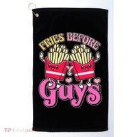 Funny Cute Valentines Day Fries Before Guys Golf Towel thumb 0
