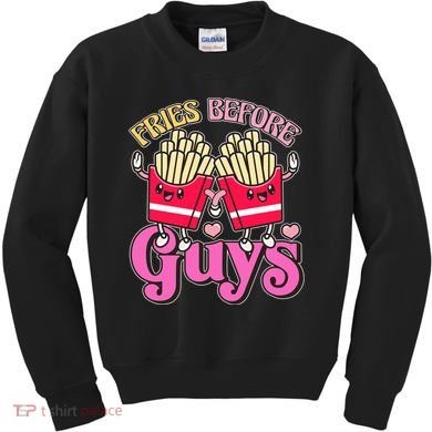 Funny Cute Valentines Day Fries Before Guys Kids Sweatshirt