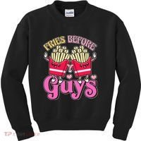 Funny Cute Valentines Day Fries Before Guys Kids Sweatshirt thumb 0