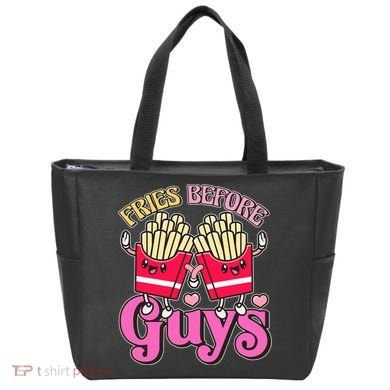 Funny Cute Valentines Day Fries Before Guys Tote Bag