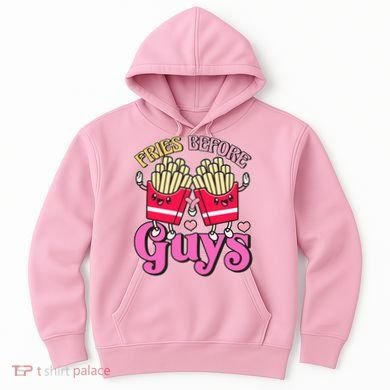 Funny Cute Valentines Day Fries Before Guys Hoodie