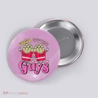 Funny Cute Valentines Day Fries Before Guys Button thumb 0