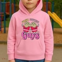 Funny Cute Valentines Day Fries Before Guys Kids Hoodie thumb 2