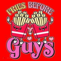Funny Cute Valentines Day Fries Before Guys Santa Hat thumb 1