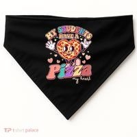 Funny Cute Valentines Day My Students Have A Pizza My Heart USA-Made Doggie Bandana thumb 0