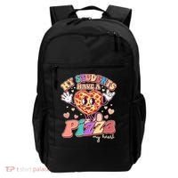 Funny Cute Valentines Day My Students Have A Pizza My Heart Backpack thumb 0