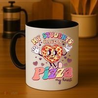 Funny Cute Valentines Day My Students Have A Pizza My Heart Coffee Mug thumb 4