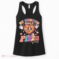 Funny Cute Valentines Day My Students Have A Pizza My Heart Women's Tank Top thumb 0