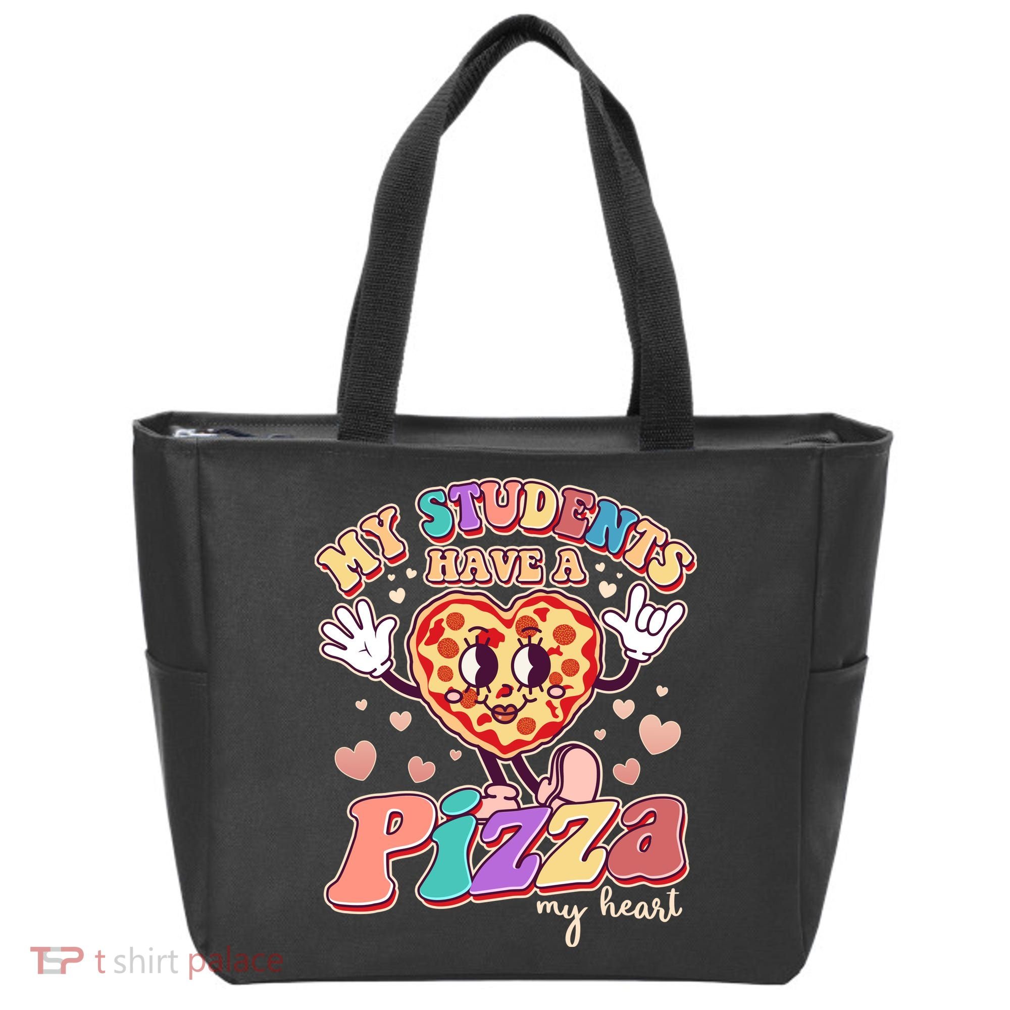 Funny Cute Valentines Day My Students Have A Pizza My Heart Tote Bag