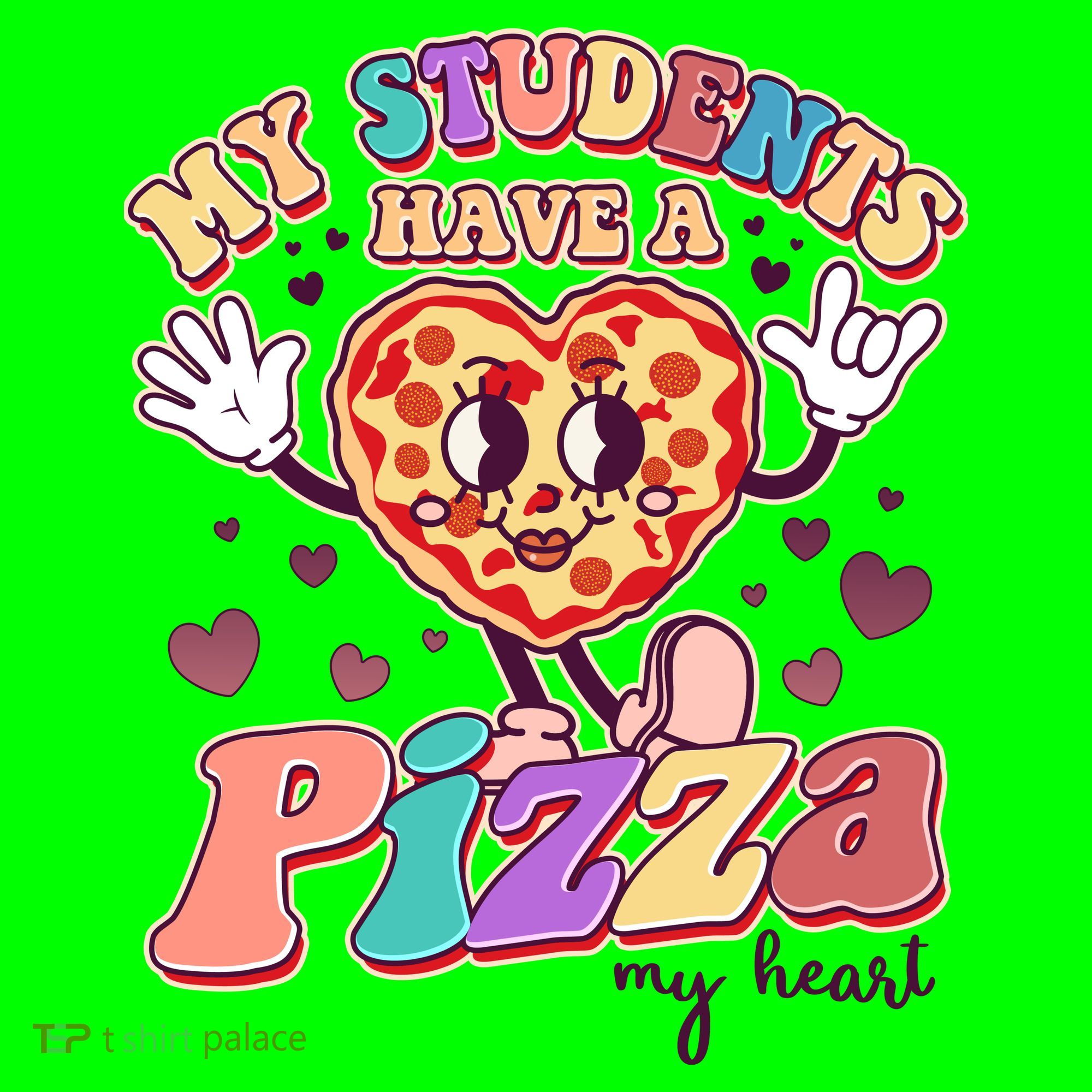 Funny Cute Valentines Day My Students Have A Pizza My Heart Mousepad