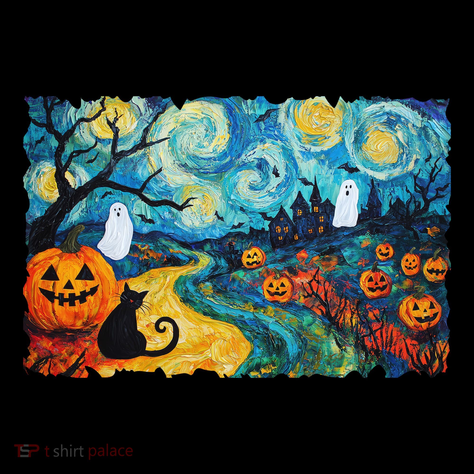 Funny Classic Van Gogh Inspired Halloween Scene Coffee Mug