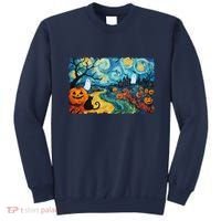 Funny Classic Van Gogh Inspired Halloween Scene Sweatshirt thumb 0