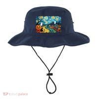 Funny Classic Van Gogh Inspired Halloween Scene Bucket Hat thumb 0