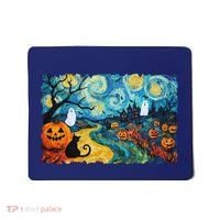 Funny Classic Van Gogh Inspired Halloween Scene Mousepad thumb 0
