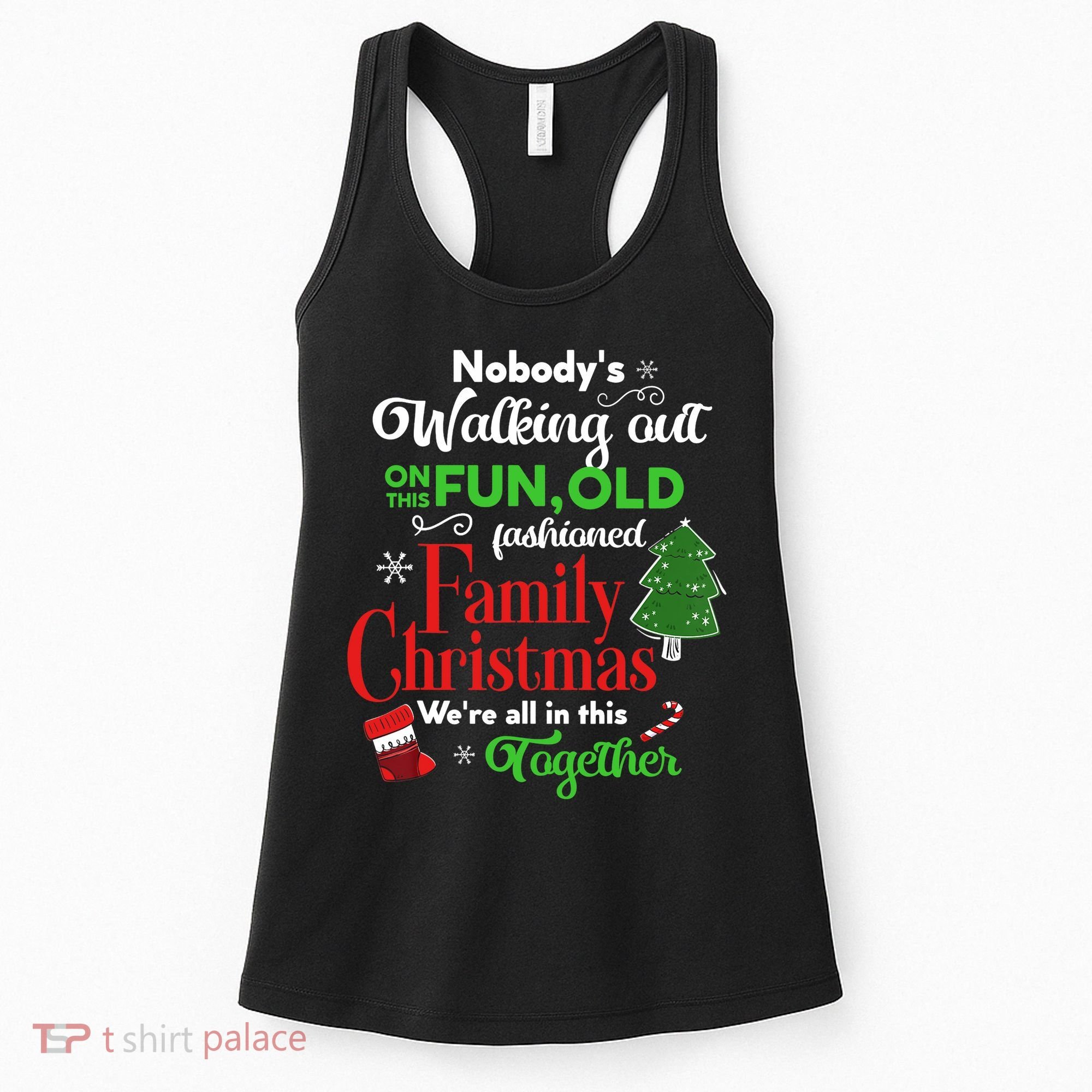 Family Christmas Vacation Pajamas Funny XMAS Ugly Christmas Women's Tank Top