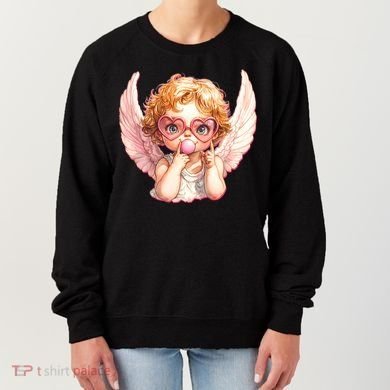 Funny Cute Valentines Day Cupid Bubble Gum Women's Sweatshirt