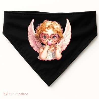 Funny Cute Valentines Day Cupid Bubble Gum USA-Made Doggie Bandana