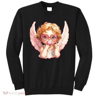Funny Cute Valentines Day Cupid Bubble Gum Sweatshirt