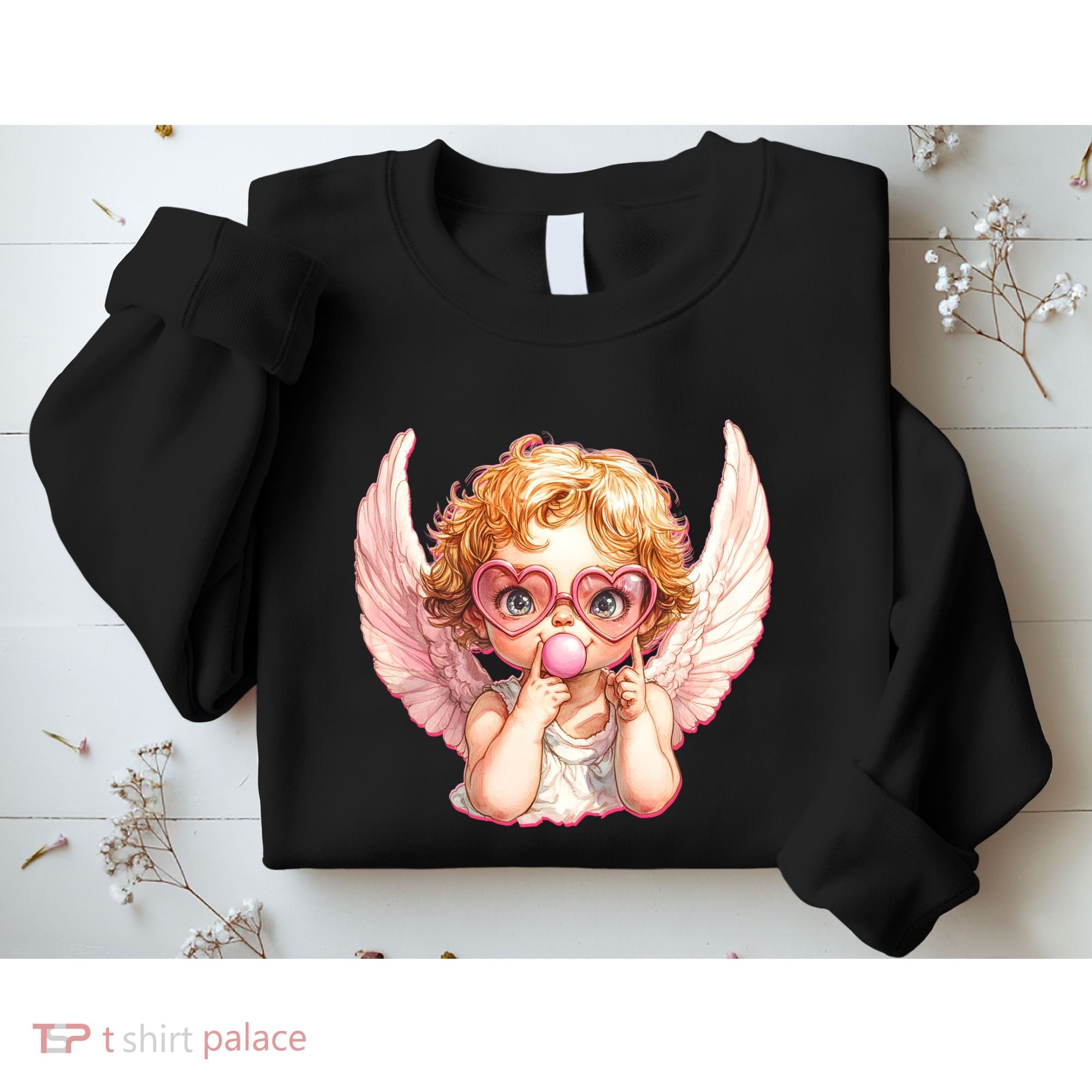 Funny Cute Valentines Day Cupid Bubble Gum Sweatshirt
