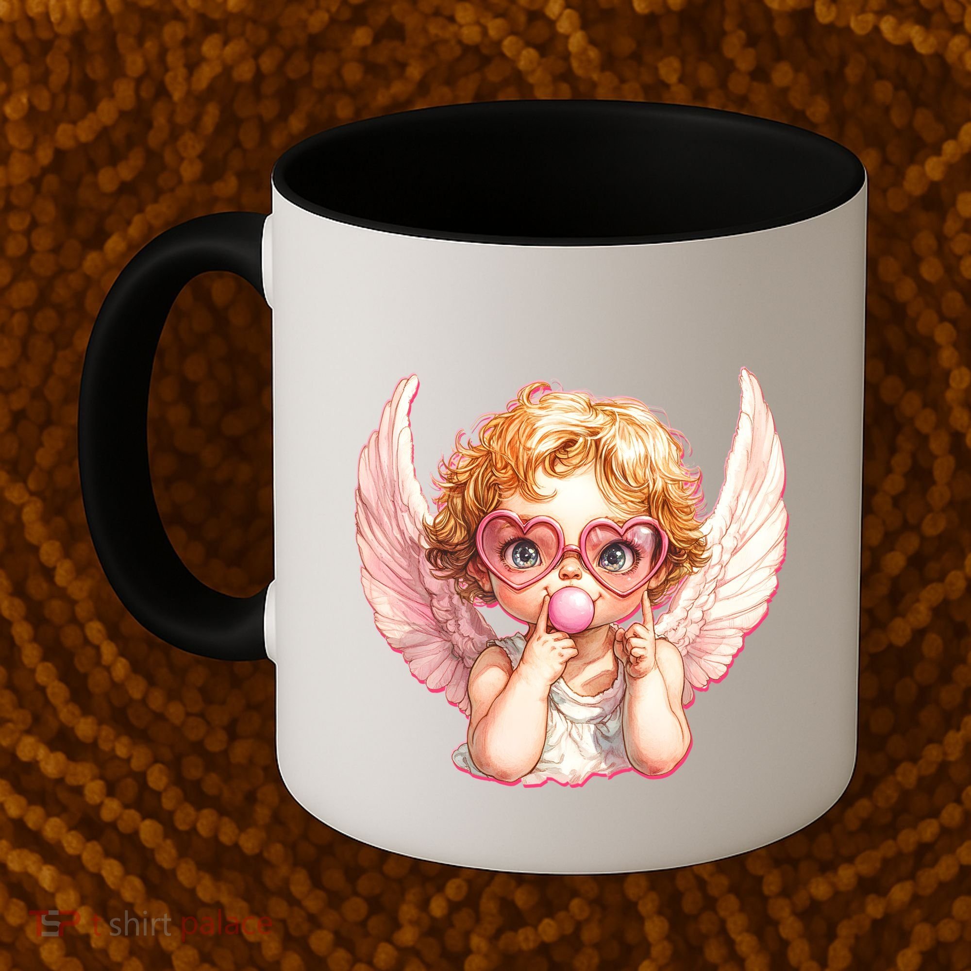 Funny Cute Valentines Day Cupid Bubble Gum Coffee Mug