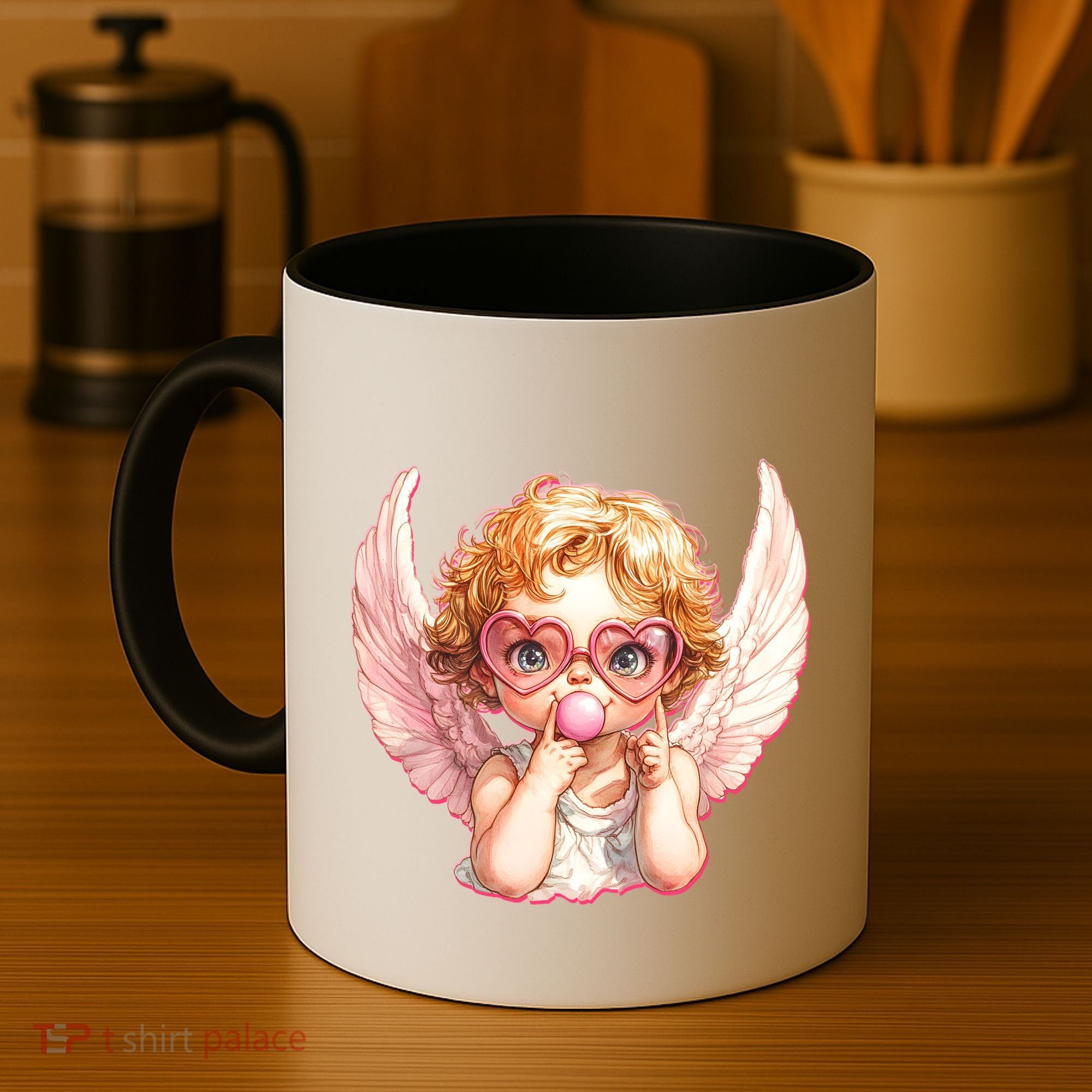 Funny Cute Valentines Day Cupid Bubble Gum Coffee Mug