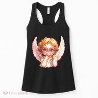 Funny Cute Valentines Day Cupid Bubble Gum Women's Tank Top thumb 0