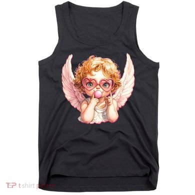 Funny Cute Valentines Day Cupid Bubble Gum Tank Top