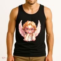 Funny Cute Valentines Day Cupid Bubble Gum Tank Top thumb 3