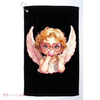 Funny Cute Valentines Day Cupid Bubble Gum Golf Towel