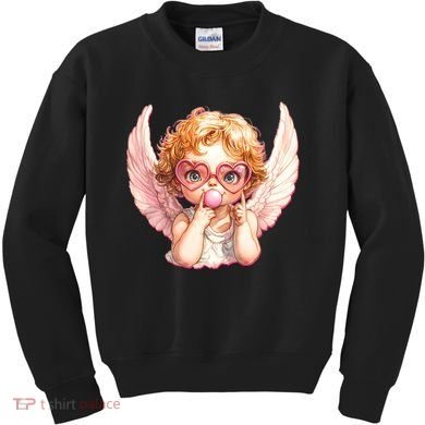 Funny Cute Valentines Day Cupid Bubble Gum Kids Sweatshirt