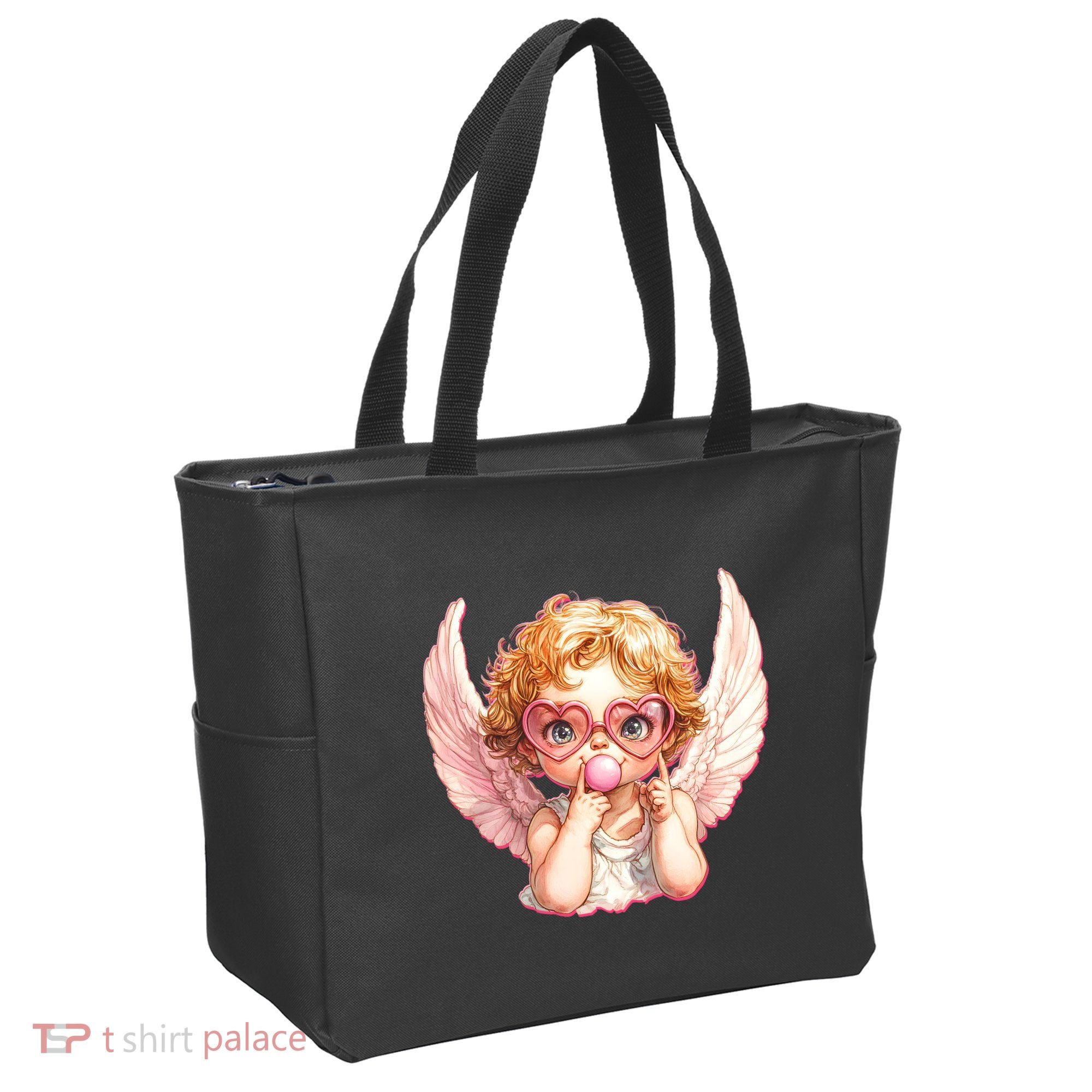 Funny Cute Valentines Day Cupid Bubble Gum Tote Bag