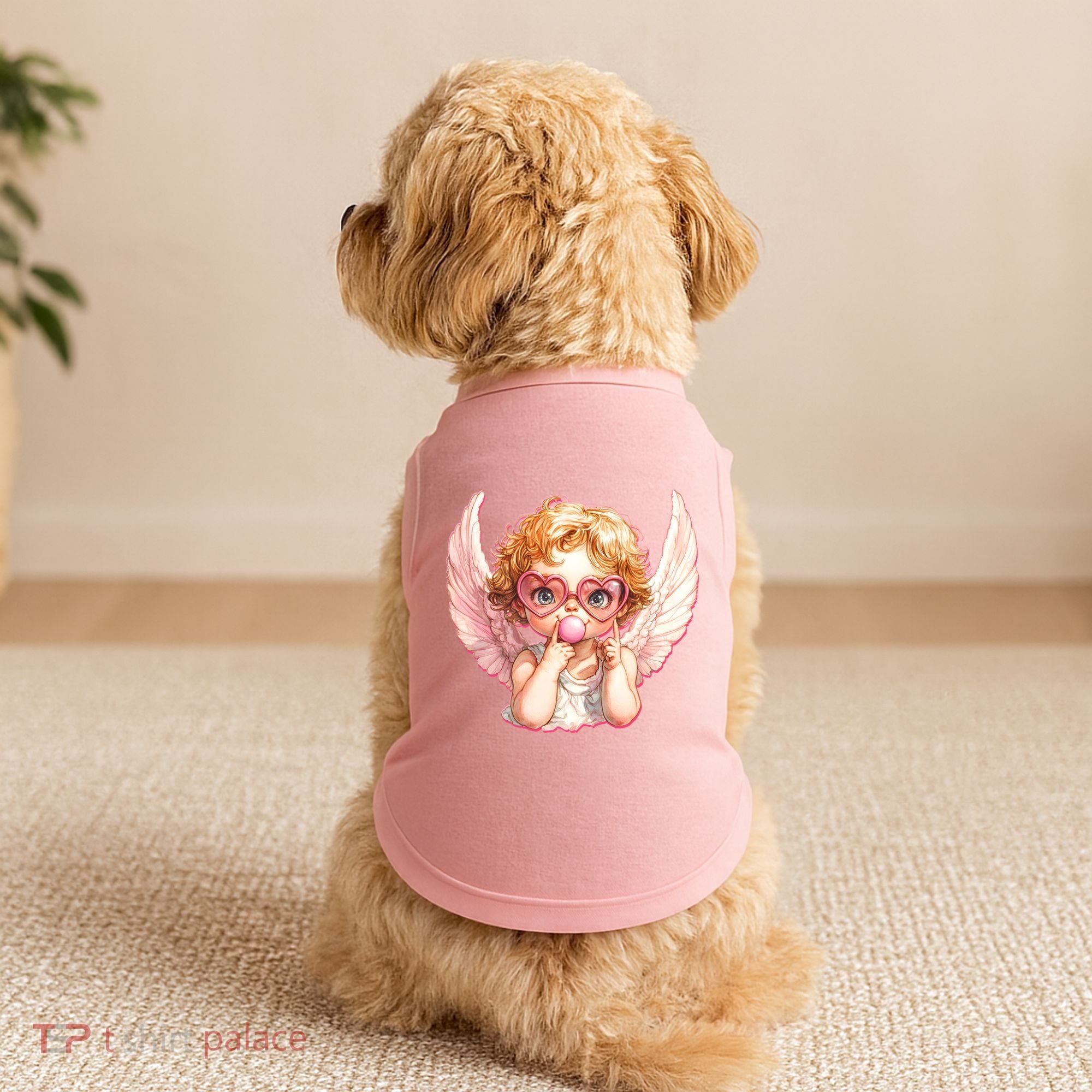 Funny Cute Valentines Day Cupid Bubble Gum Doggie Tank