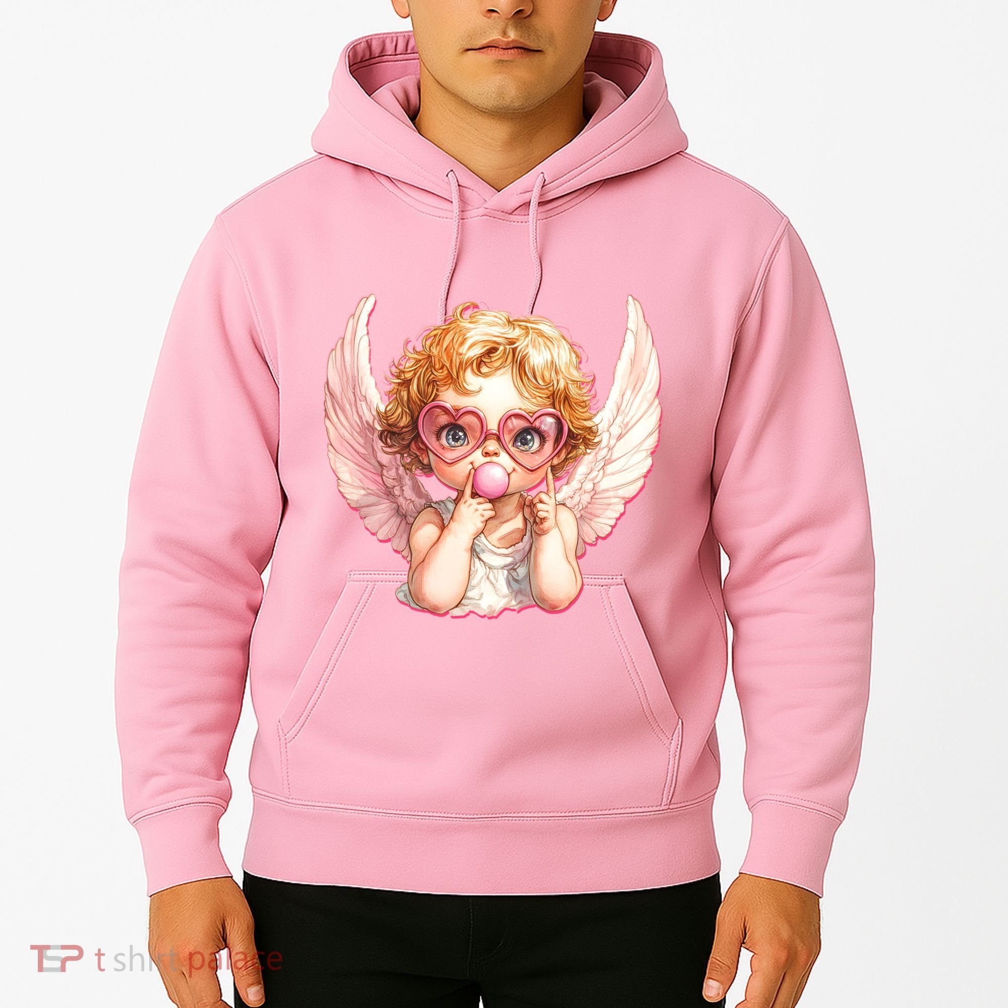 Funny Cute Valentines Day Cupid Bubble Gum Hoodie