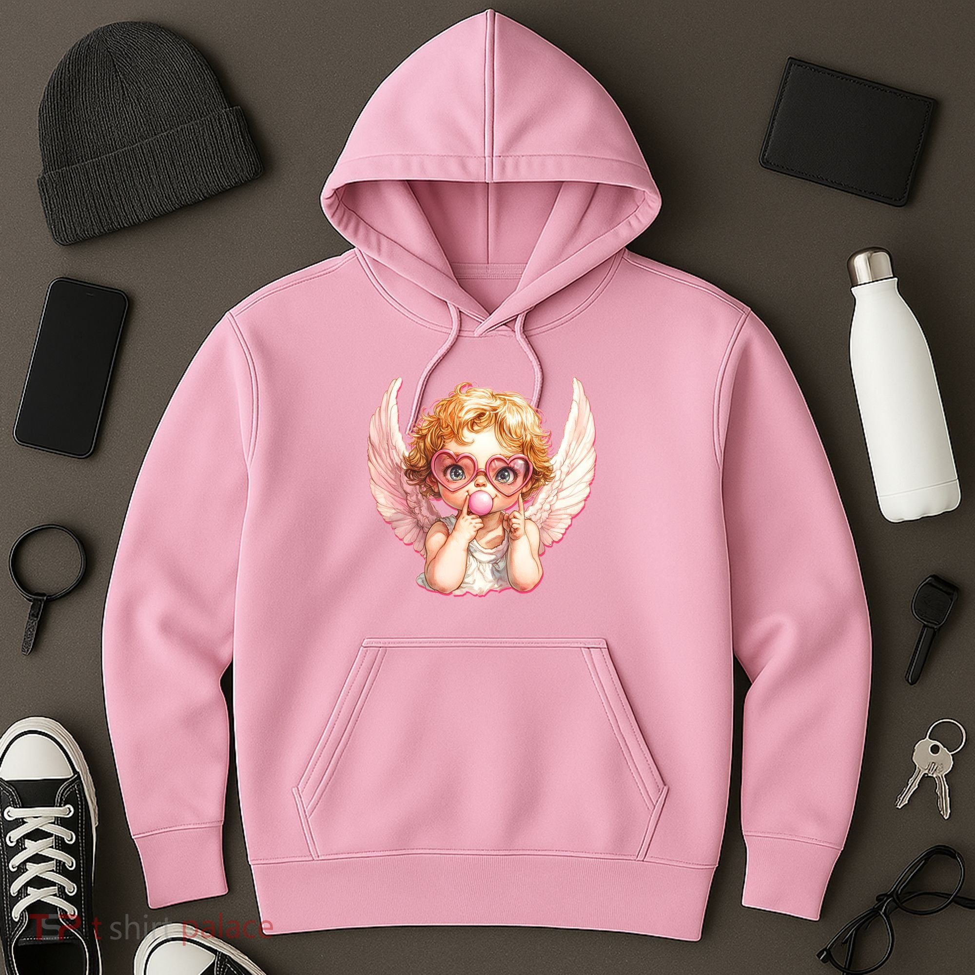 Funny Cute Valentines Day Cupid Bubble Gum Hoodie