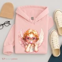 Funny Cute Valentines Day Cupid Bubble Gum Hoodie thumb 4
